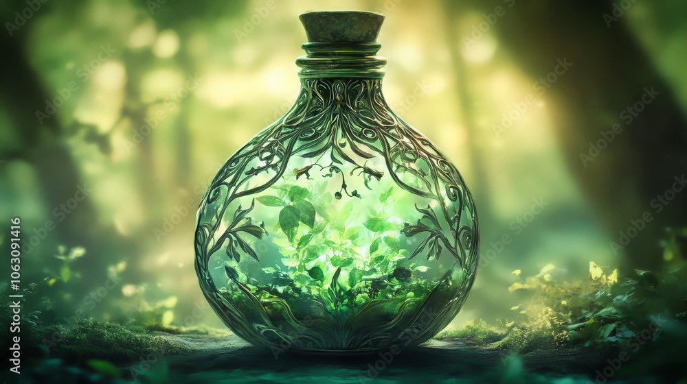 Fantasy intricate magical enchanted bottle Fantasy intricate magical enchanted bottle