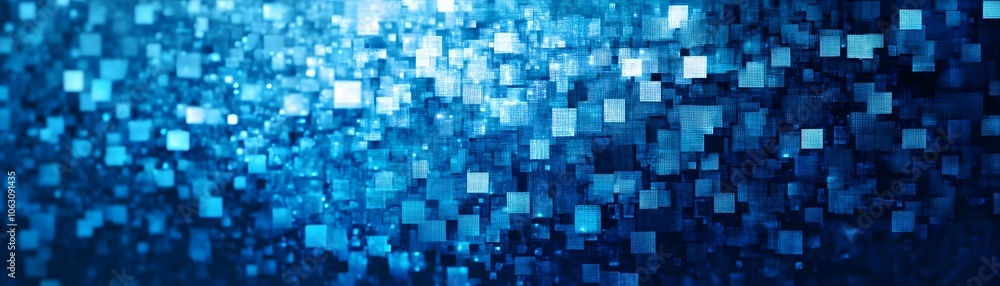 Abstract Blue Pixelated Background with Depth and Texture Abstract Blue Pixelated Background with Depth and Texture