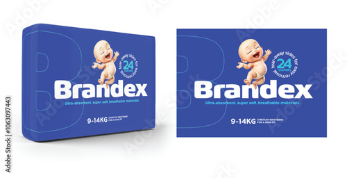 Baby Diapers packaging design - eps 