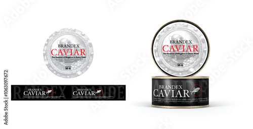 Premium Caviar packaging design - eps 
