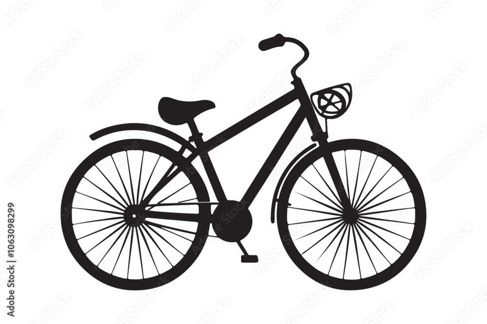 Obraz premium Bicycle silhouette vector illustration, Bicycle logo silhouette, Bicycle silhouette Vector 