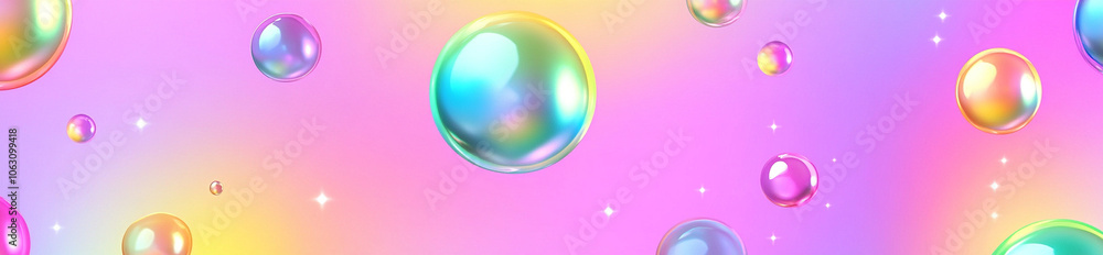 Colorful bubbles float against vibrant pastel background, creating whimsical and dreamy atmosphere. iridescent sheen of bubbles adds magical touch to this abstract design Colorful bubbles float against vibrant pastel background, creating whimsical and dreamy atmosphere. iridescent sheen of bubbles adds magical touch to this abstract design