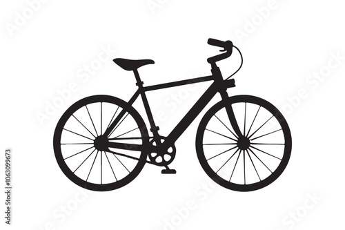 Bicycle silhouette vector illustration, Bicycle logo silhouette, Bicycle silhouette Vector 