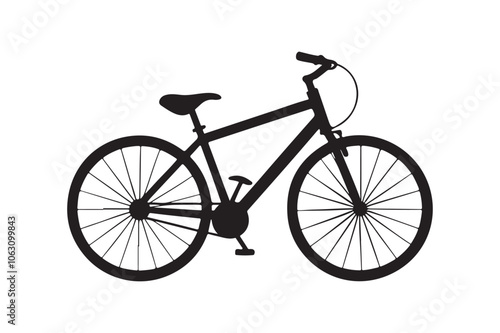 Bicycle silhouette vector illustration, Bicycle logo silhouette, Bicycle silhouette Vector 