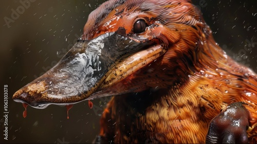 Platypus Venom: A rare venom from male platypuses, it inflicts intense pain and swelling, delivered through spurs on their hind limbs.
 photo