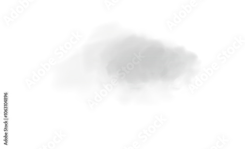 Png vector isolated smoke. White smoke texture on a transparent black background. Png Special effect of steam, smoke, fog, clouds. Transparent background. White cloudiness, mist, smog, dust, vapor.