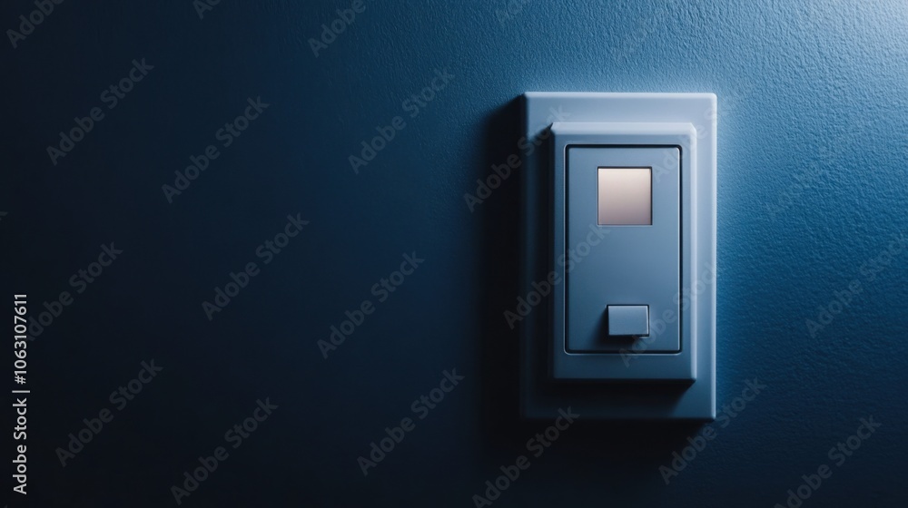 A top-down view of a timer switch installed on a wall, with a clear view of its design. The focus is on the timer switch's functionality. A top-down view of a timer switch installed on a wall, with a clear view of its design. The focus is on the timer switch's functionality.