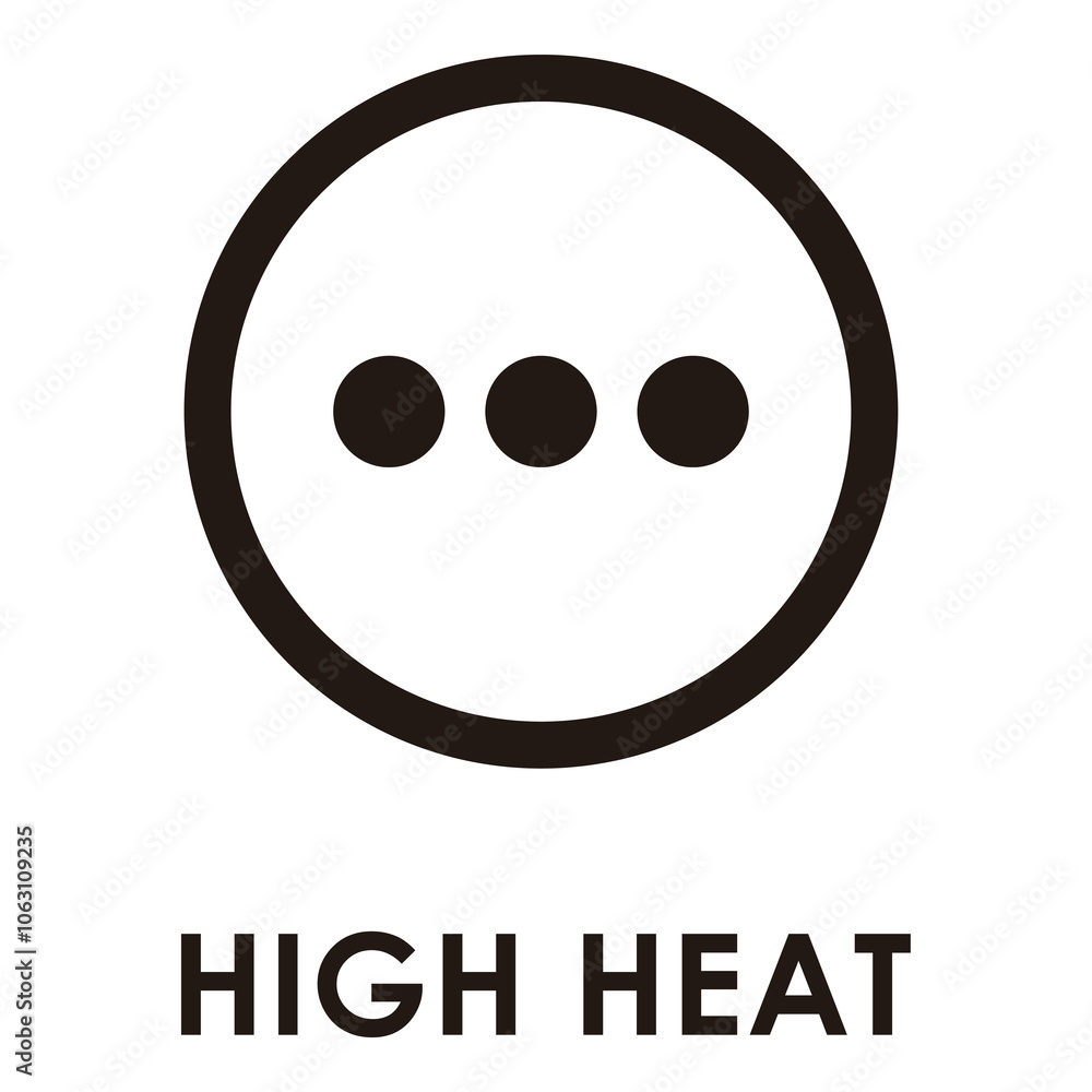 High Heat Care Label Icon Technical Drawing
High Heat Care Label Icon Technical Drawing