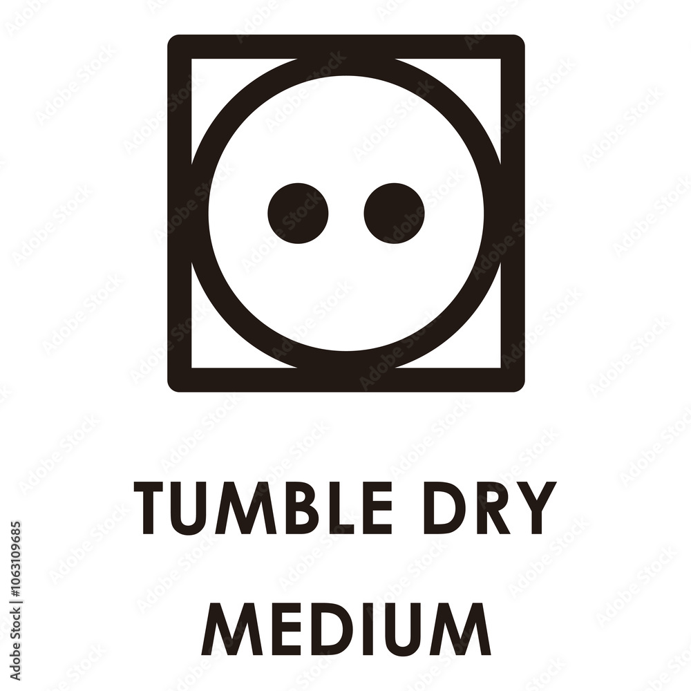 Medium Heat Tumble Dry Care Label Icon Technical Drawing
Medium Heat Tumble Dry Care Label Icon Technical Drawing