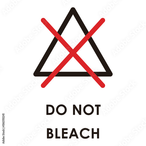 Do Not Bleach Symbol - No Bleaching Care Label Icon
