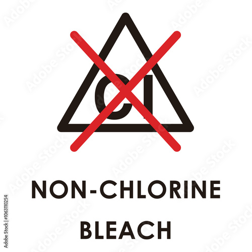 Non-Chlorine Bleach Symbol - Gentle Bleaching Care Label Icon
