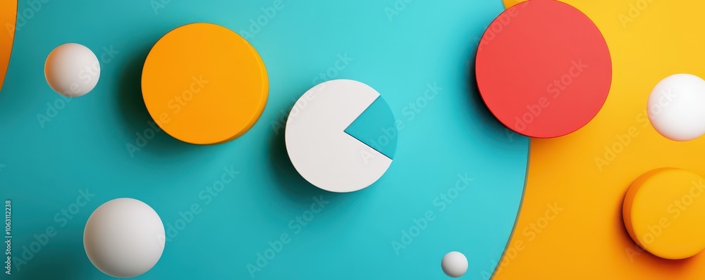 Futuristic 3D pie charts floating in space, visualizing advanced financial analytics and data insights. Futuristic 3D pie charts floating in space, visualizing advanced financial analytics and data insights.