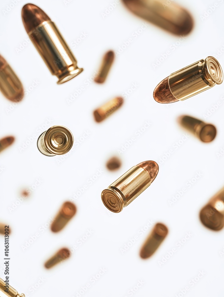 Floating bullets on white background Floating bullets on white background