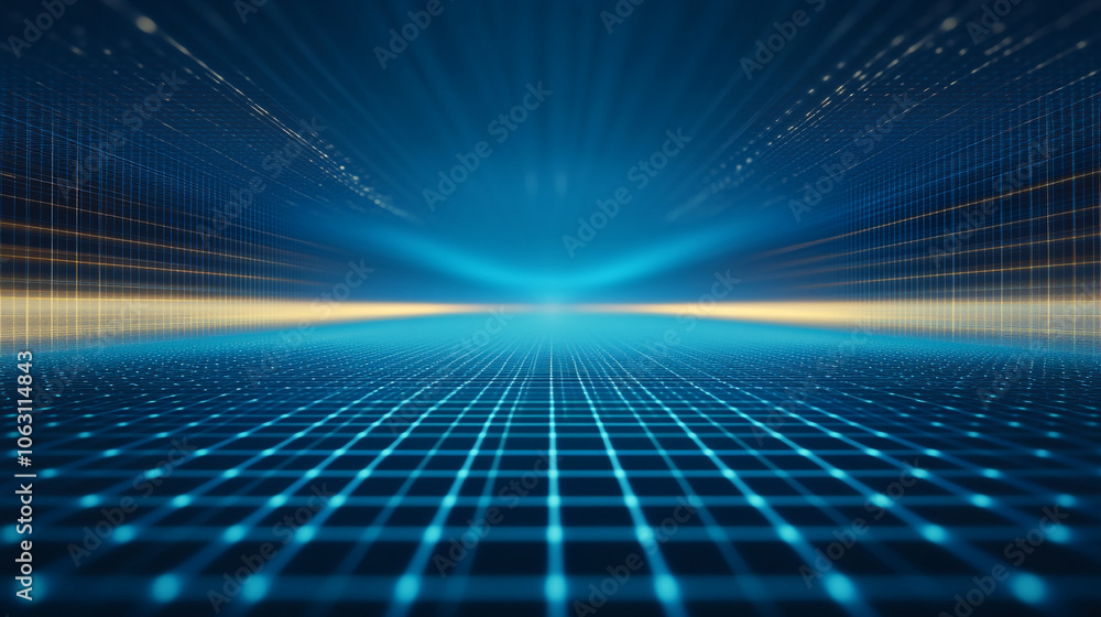 Digital cyberspace with particles and Digital data network connections concept, Abstract futuristic electronic circuit technology background Digital cyberspace with particles and Digital data network connections concept, Abstract futuristic electronic circuit technology background