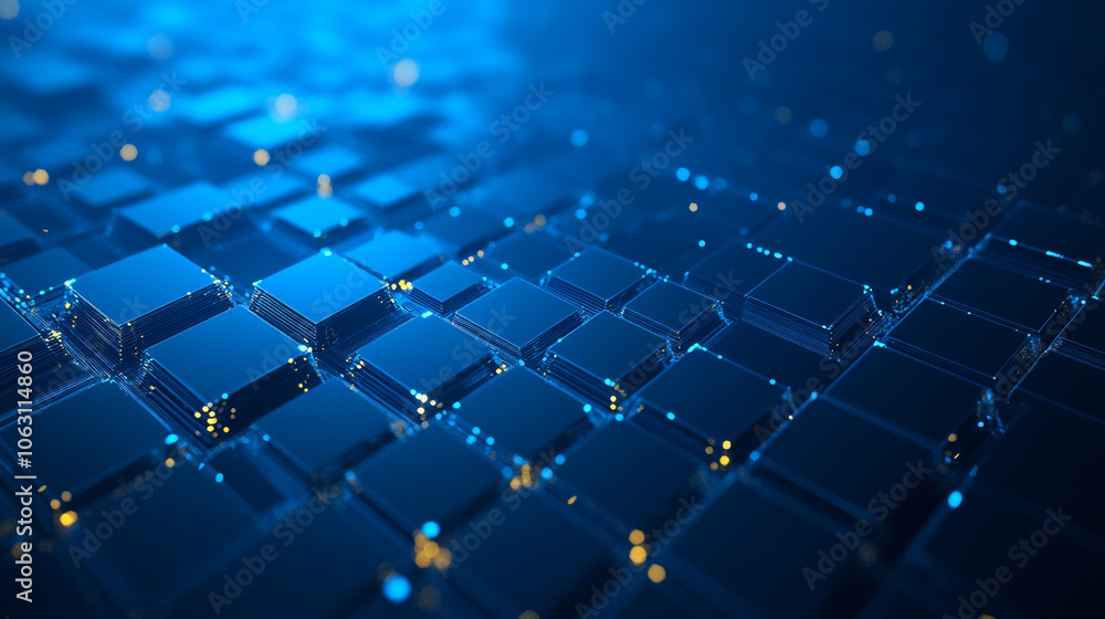 Obraz premium a abstract purple technology background, Abstract futuristic - technology with polygonal shapes on dark blue background.