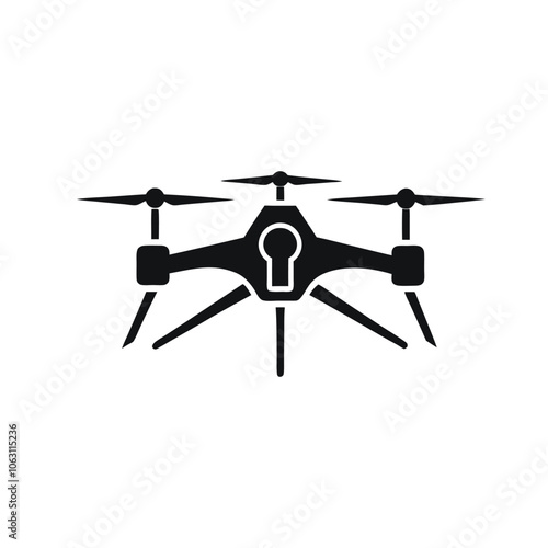 minimal drone silhouette vector logo
