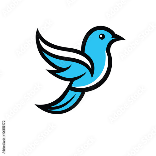 simple bird animal logo icon vector