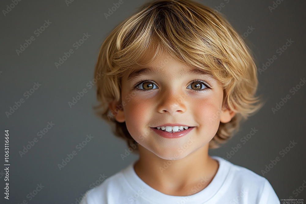 portrait of an white little boy with a smile portrait of an white little boy with a smile