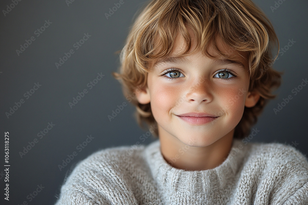 portrait of an white little boy with a smile portrait of an white little boy with a smile