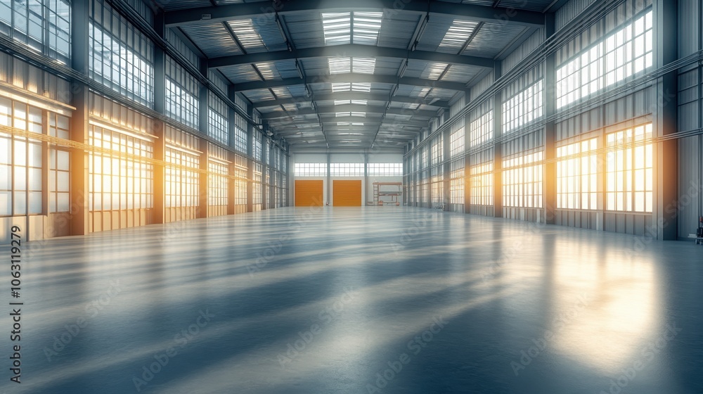 Spacious Industrial Hall with Sunlight Spacious Industrial Hall with Sunlight