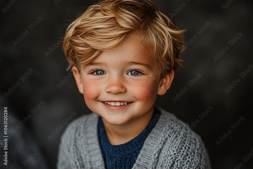 portrait of an white little boy with a smile portrait of an white little boy with a smile