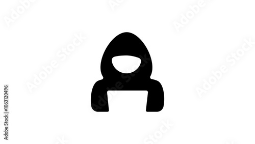 scammer emblem, black isolated silhouette