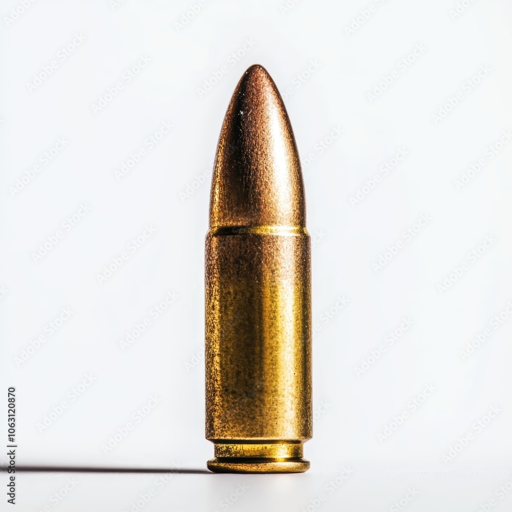 Single Bullet Isolated on White Single Bullet Isolated on White