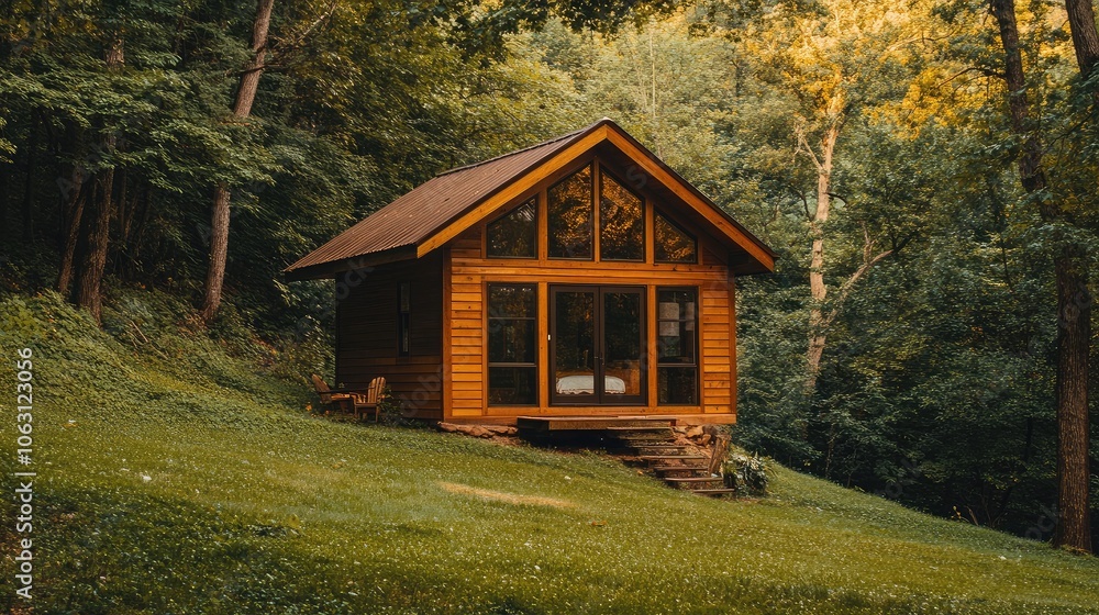 Charming Cabin Nestled in Lush Green Forest Charming Cabin Nestled in Lush Green Forest