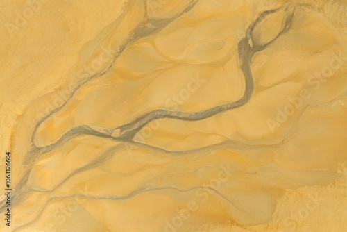 Golden abstract textures from Minas de Riotinto, Spain photo