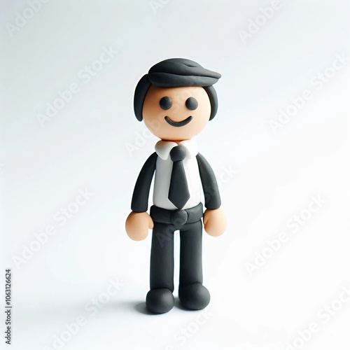 Business Character Made of Modeling Clay photo