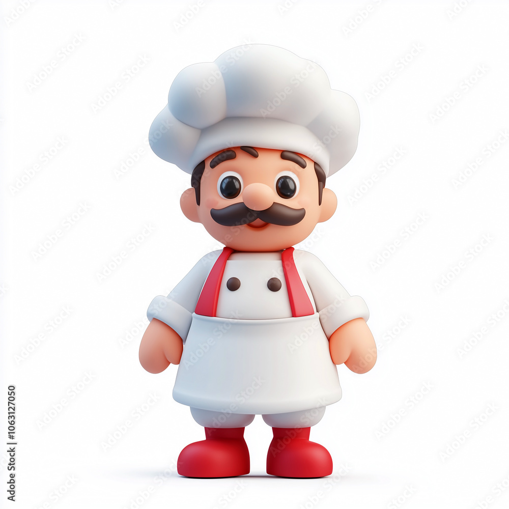 Baker on a white background Baker on a white background