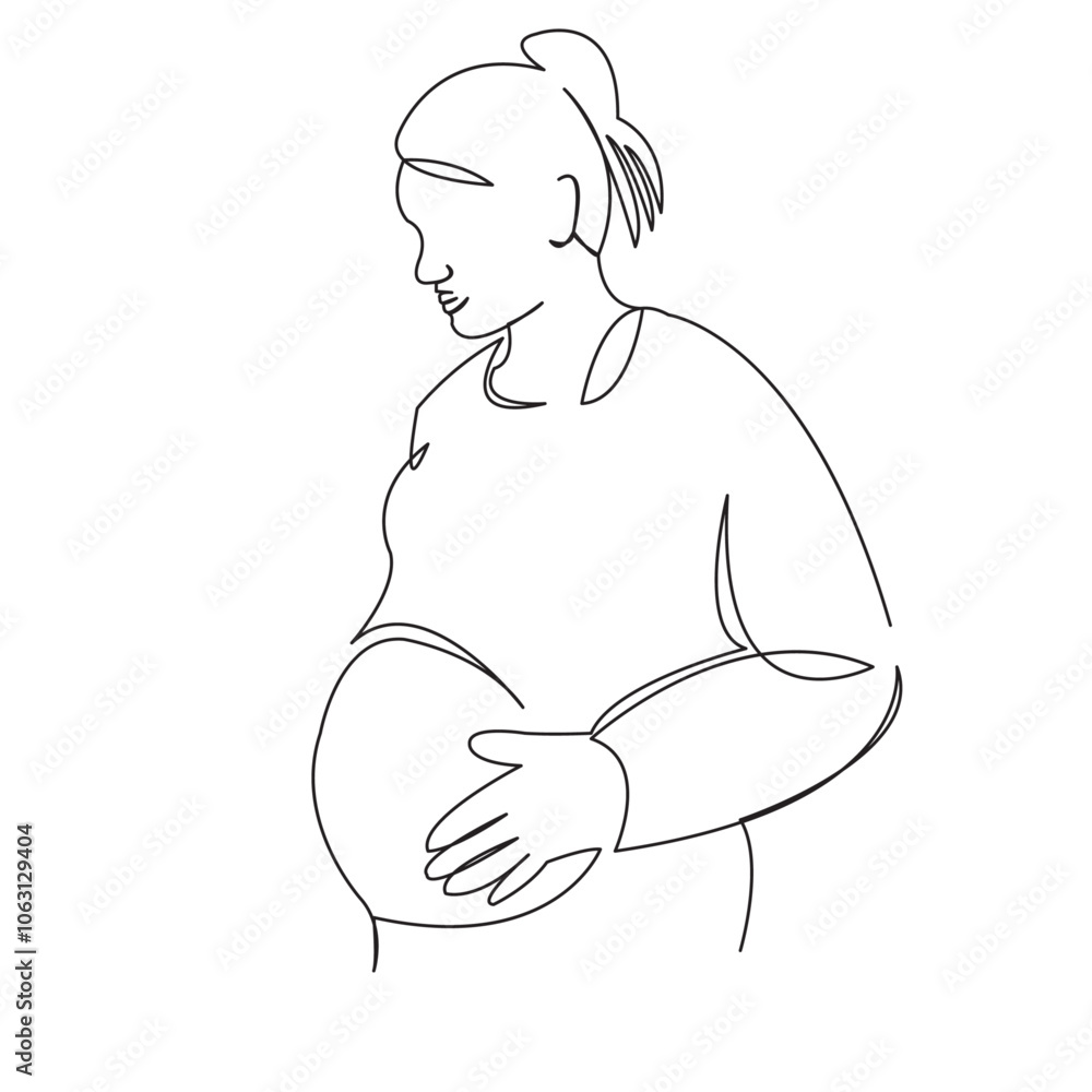 One continuous single drawing line art doodle pregnancy, woman, pregnant, love, mother. Isolated flat illustration hand draw contour on a white background
One continuous single drawing line art doodle pregnancy, woman, pregnant, love, mother. Isolated flat illustration hand draw contour on a white background