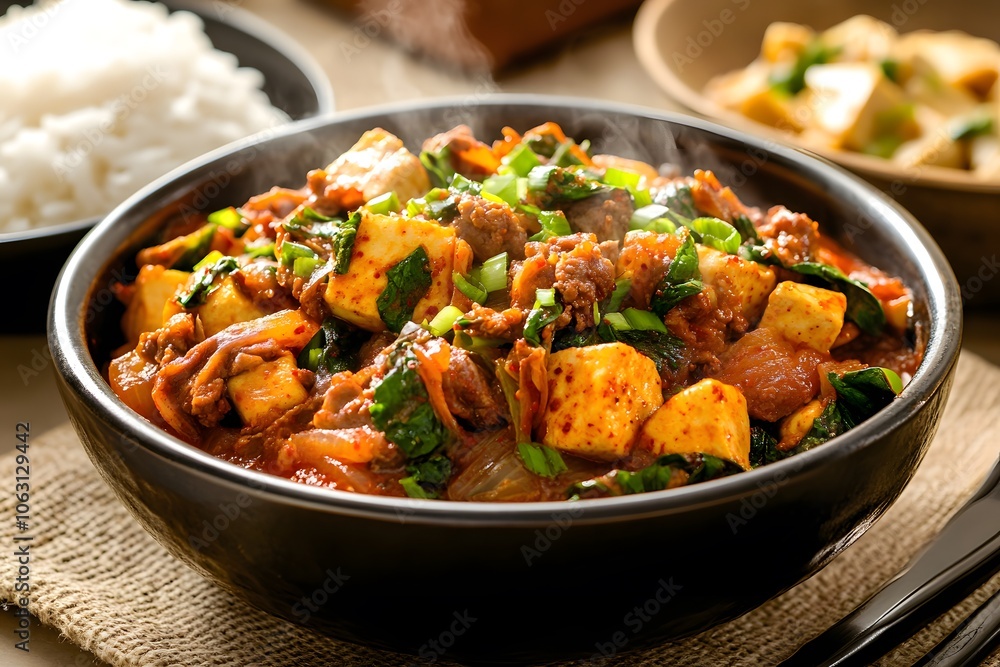 generation AI,Delicious Kimchi Stew with Korean Pork. Braised Kimchi generation AI,Delicious Kimchi Stew with Korean Pork. Braised Kimchi