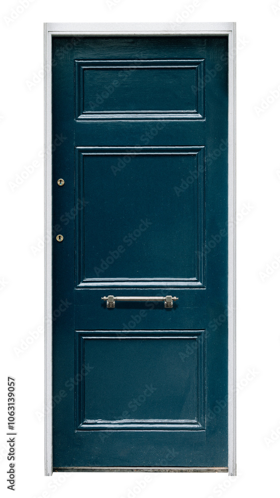 Blue panel door png clipart, modern house entrance Blue panel door png clipart, modern house entrance