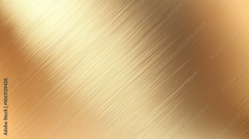 Brushed golden metal texture with light gradient. Minimal background for design. Stylish copy space Brushed golden metal texture with light gradient. Minimal background for design. Stylish copy space