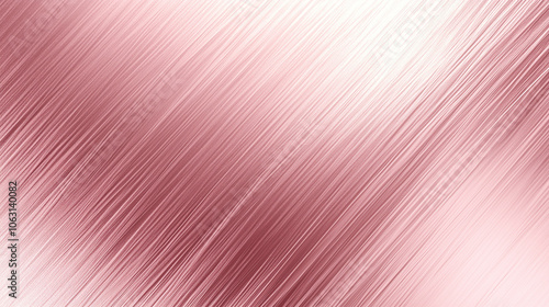 Pink brushed metallic texture with diagonal light reflections. Minimal background for design. Stylish copy space