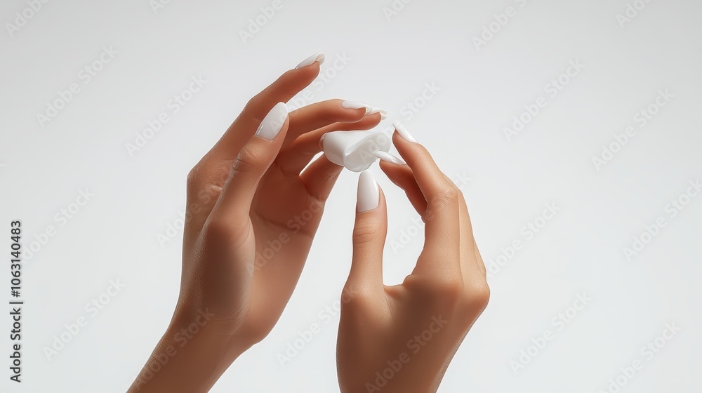 Hands Applying Moisturizing Cream Hands Applying Moisturizing Cream