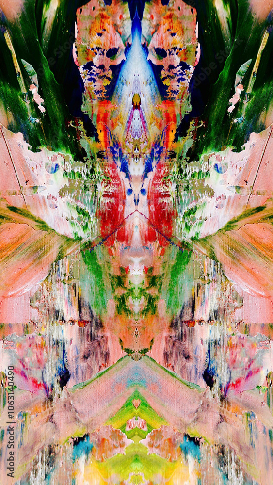 Fototapeta premium Abstract art background . Hand painting artwork . Canvas . 