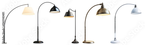 Versatile collection of modern arc floor lamps designed for stylish interior lighting in various home spaces