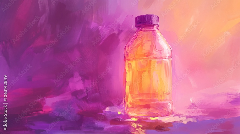 Glowing Amber Beverage: An Impasto Still Life Glowing Amber Beverage: An Impasto Still Life