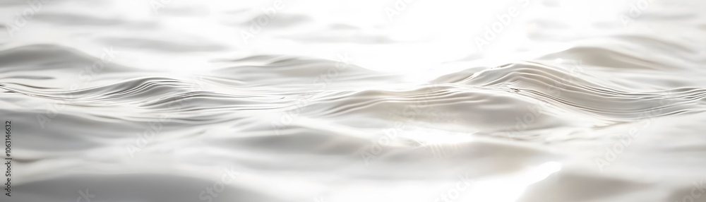 Obraz premium Abstract White Wavy Surface with Light Reflection