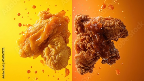 A flavorful graphic comparing Popeyes' Sweet Heat photo