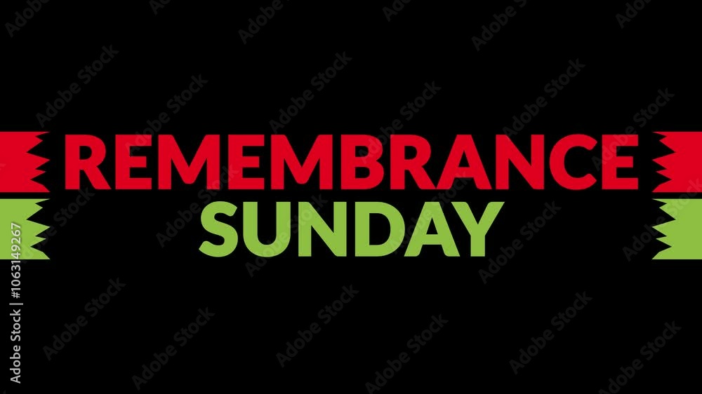 Remembrance Sunday In and Out text from split line animation on a black background. Which is observed every year in November to celebrate and wish Remembrance Sunday. Remembrance Sunday In and Out text from split line animation on a black background. Which is observed every year in November to celebrate and wish Remembrance Sunday.