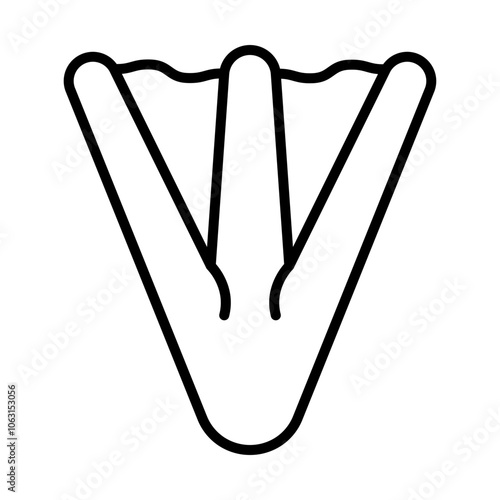 Duck Footprint line icon