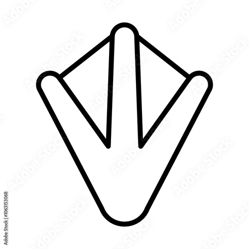 Goose Footprint line icon