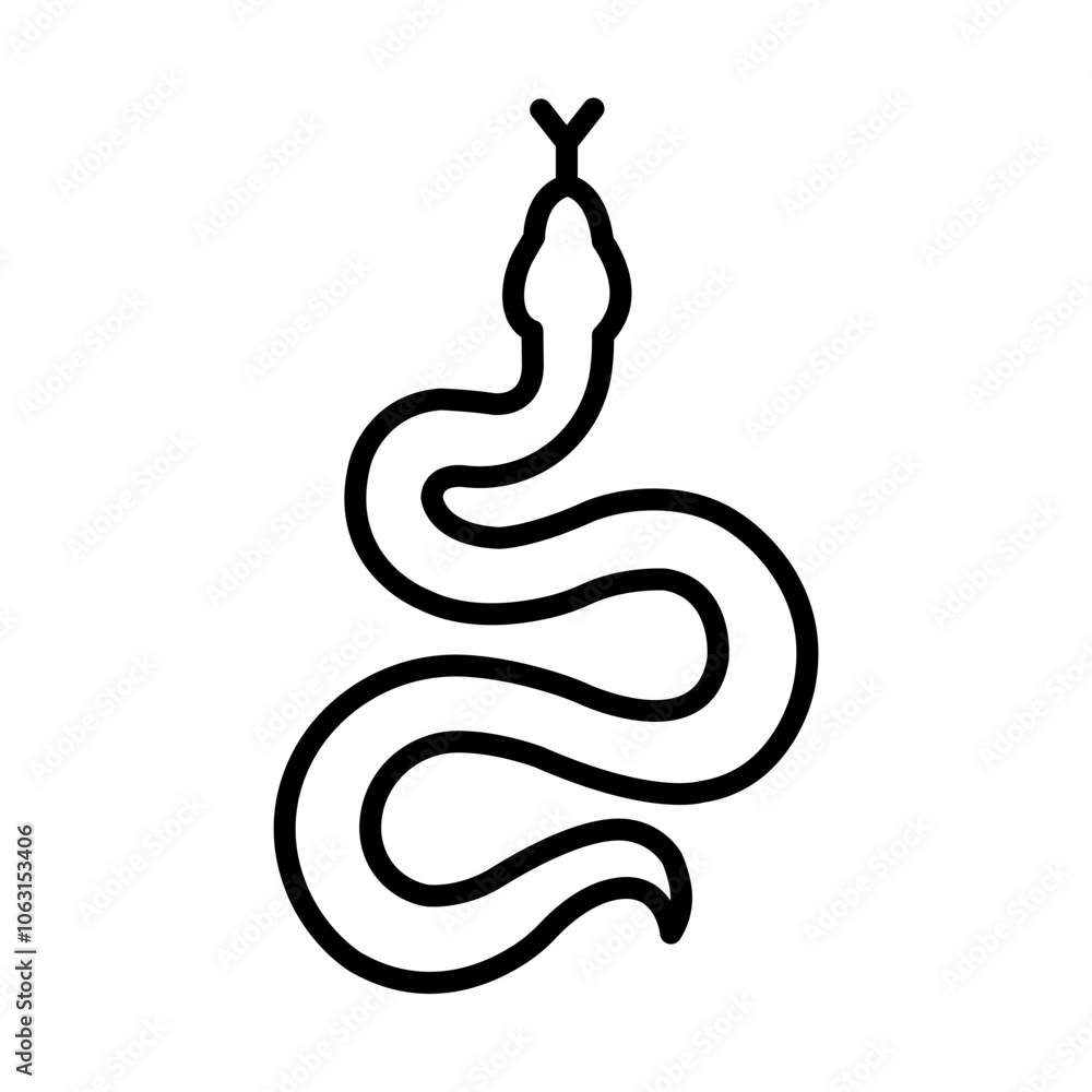 Fototapeta premium Snake Track line icon