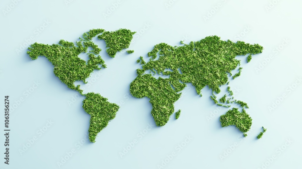 Green World Map for Environment Green World Map for Environment
