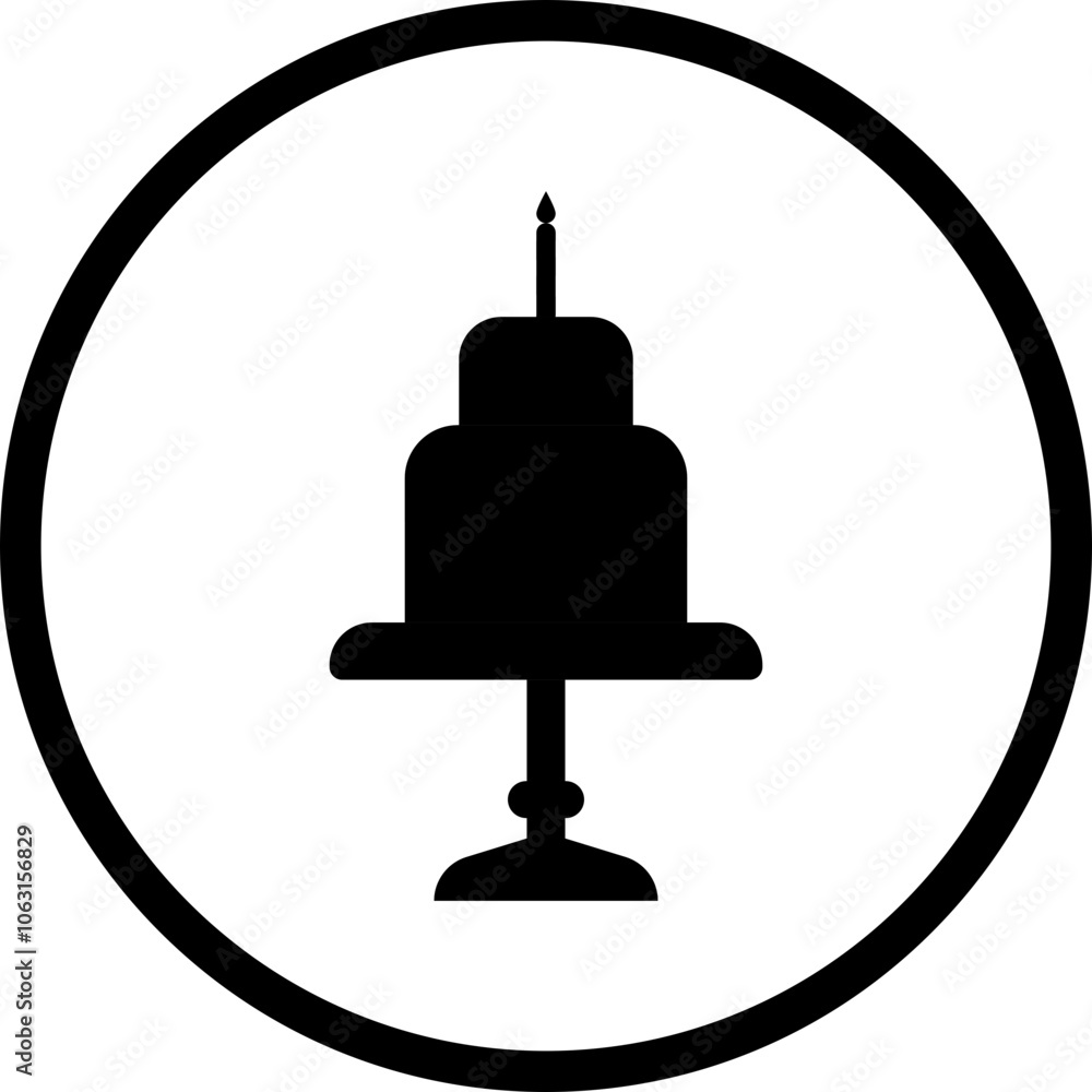 Obraz premium Happy birthday single vector icon