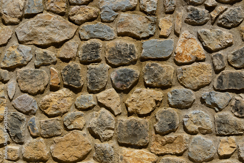 Muro de piedra con textura de roca.