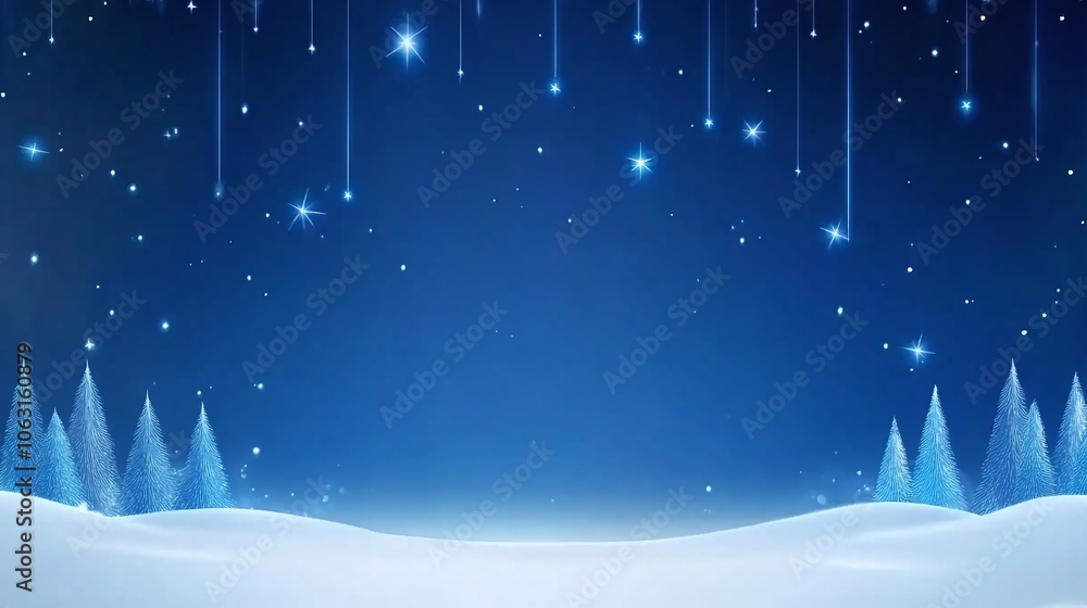 Fototapeta premium Artistic Christmas Holiday Card Design with Stars